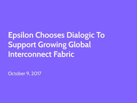 Epsilon Chooses Dialogic to Support Growing Global Interconnect Fabric